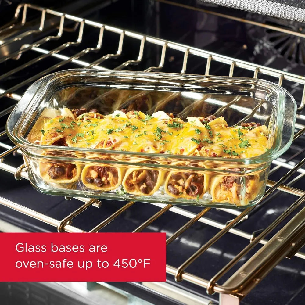 Brilliance Glass Food Storage Containers 4 Pack Leak Proof