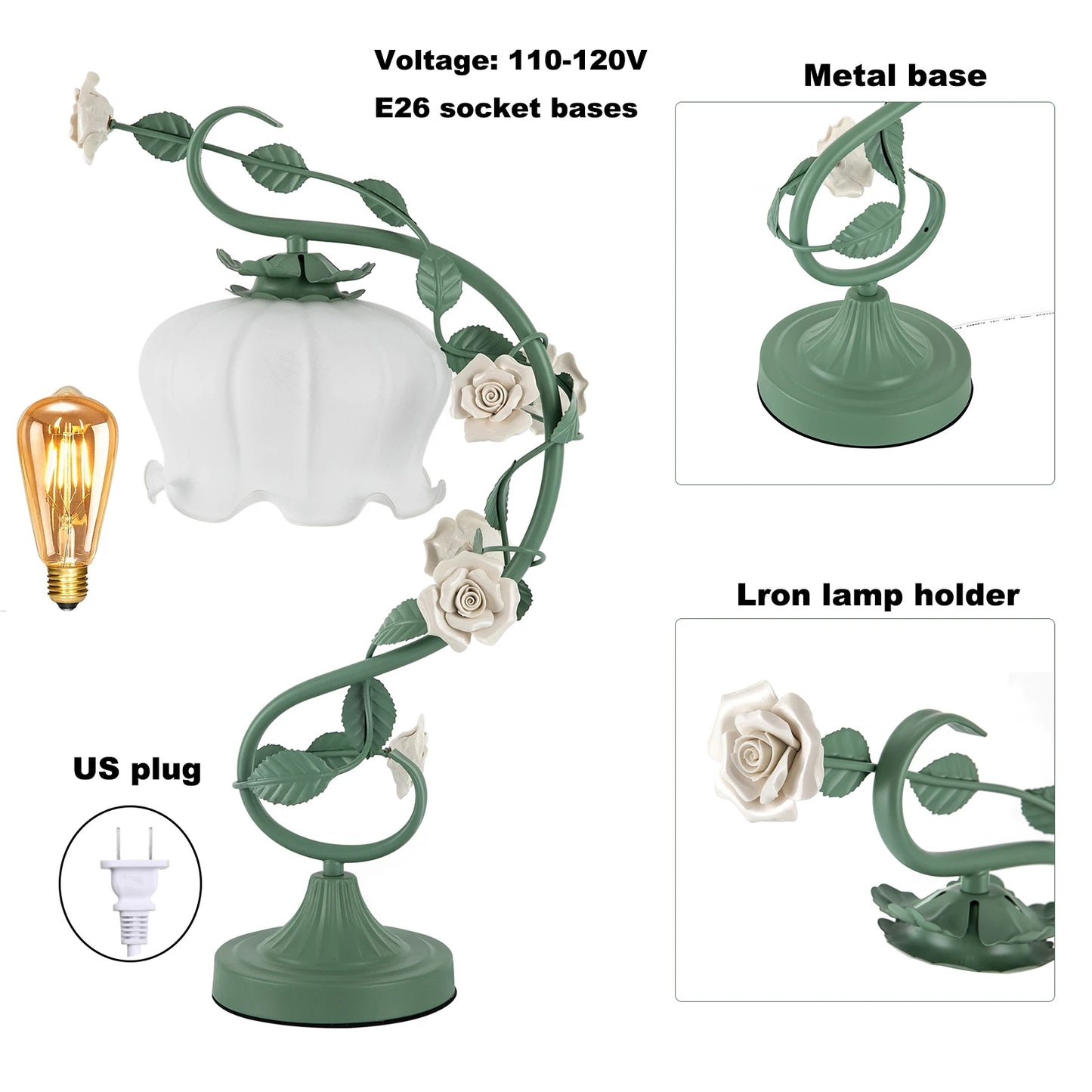LOYALHEARTD Modern Bedside Lamp Flower Petal Reading Table Lamp