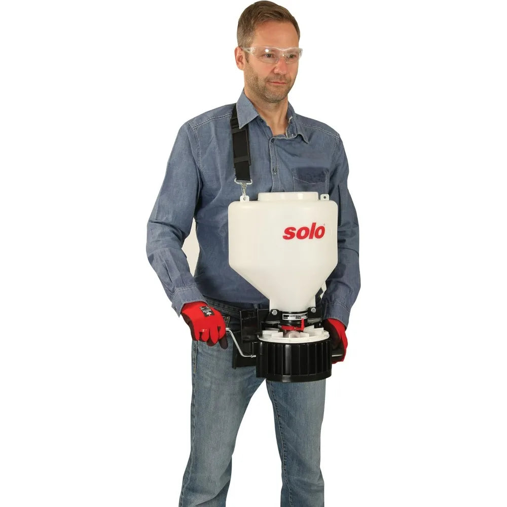 SOLO 421S 20lb Portable Chest Mount Spreader for Lawn Care