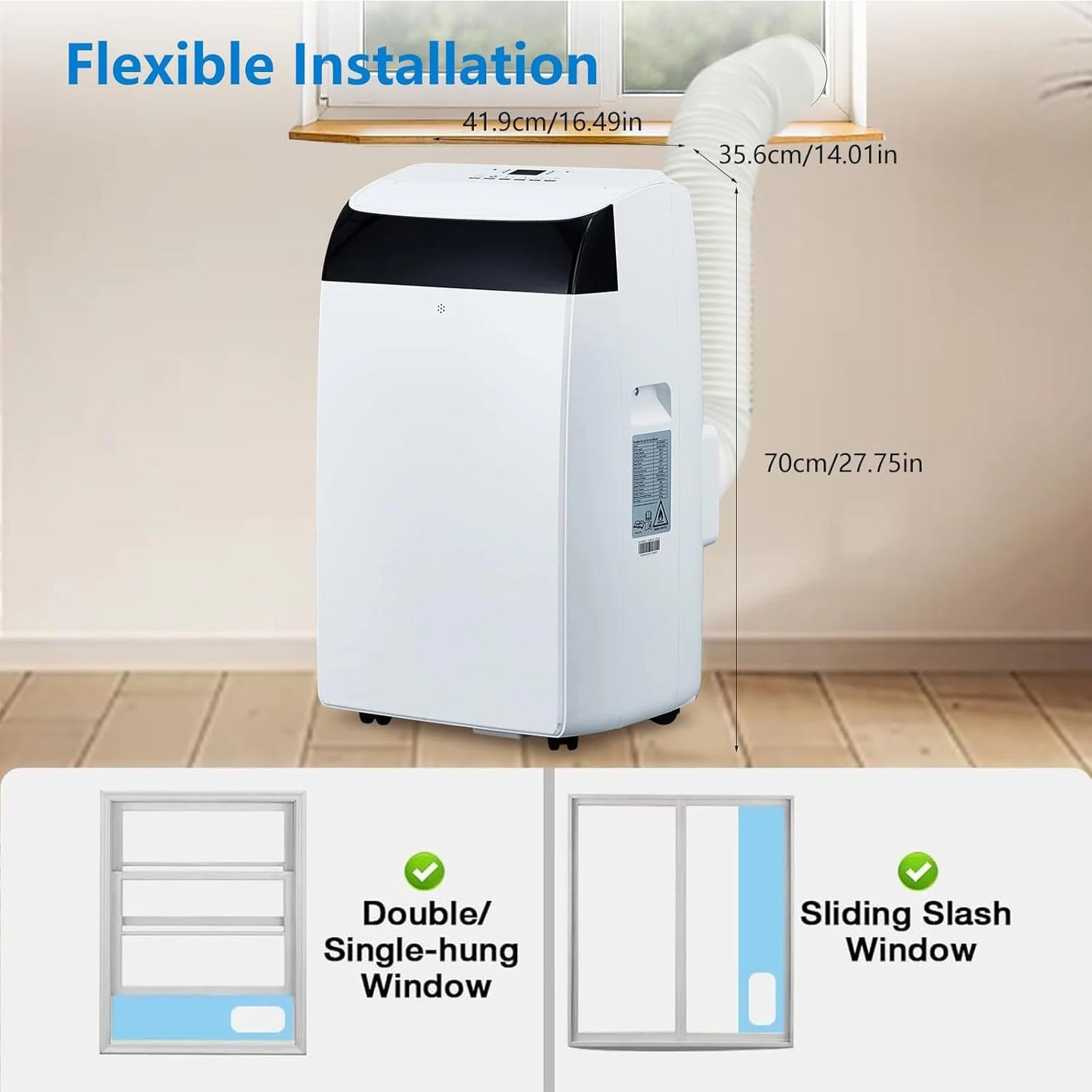Adoolla 14000 BTU Portable Air Conditioner 3 In 1 Dehumidifier With Remote