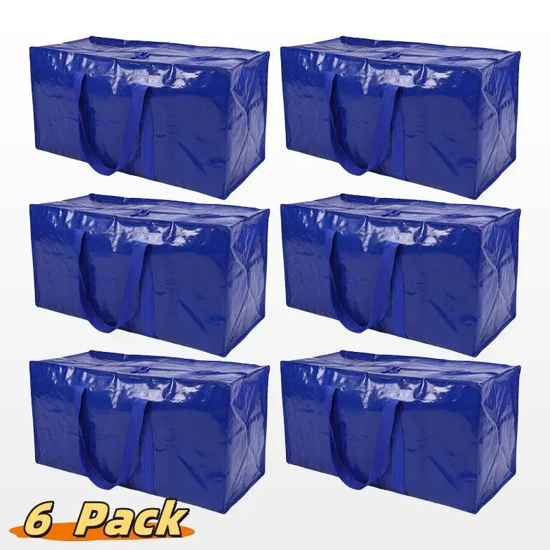 6 Pack Extra Large Moving Bags Heavy Duty With Zippers And Handles