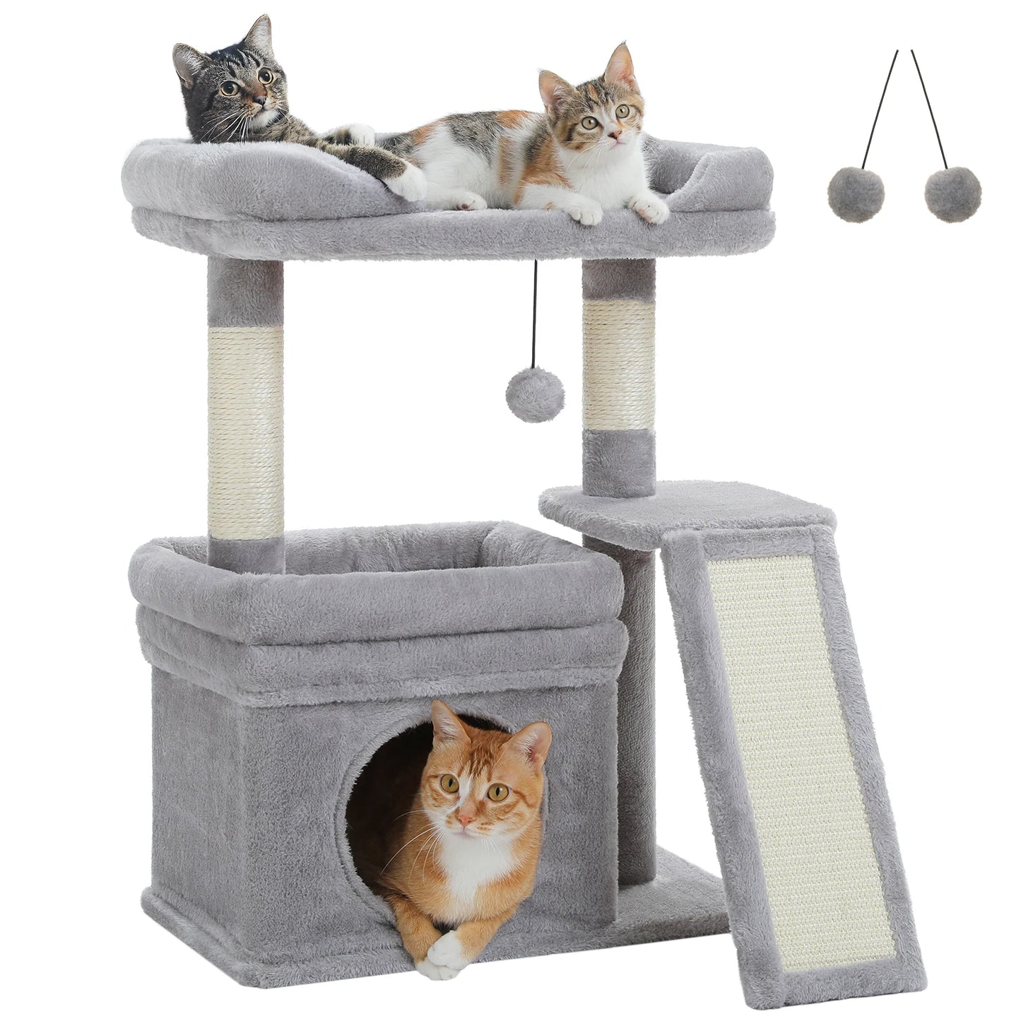 PAWZ Road Cat Tree Tower With Sisal Scratching Post