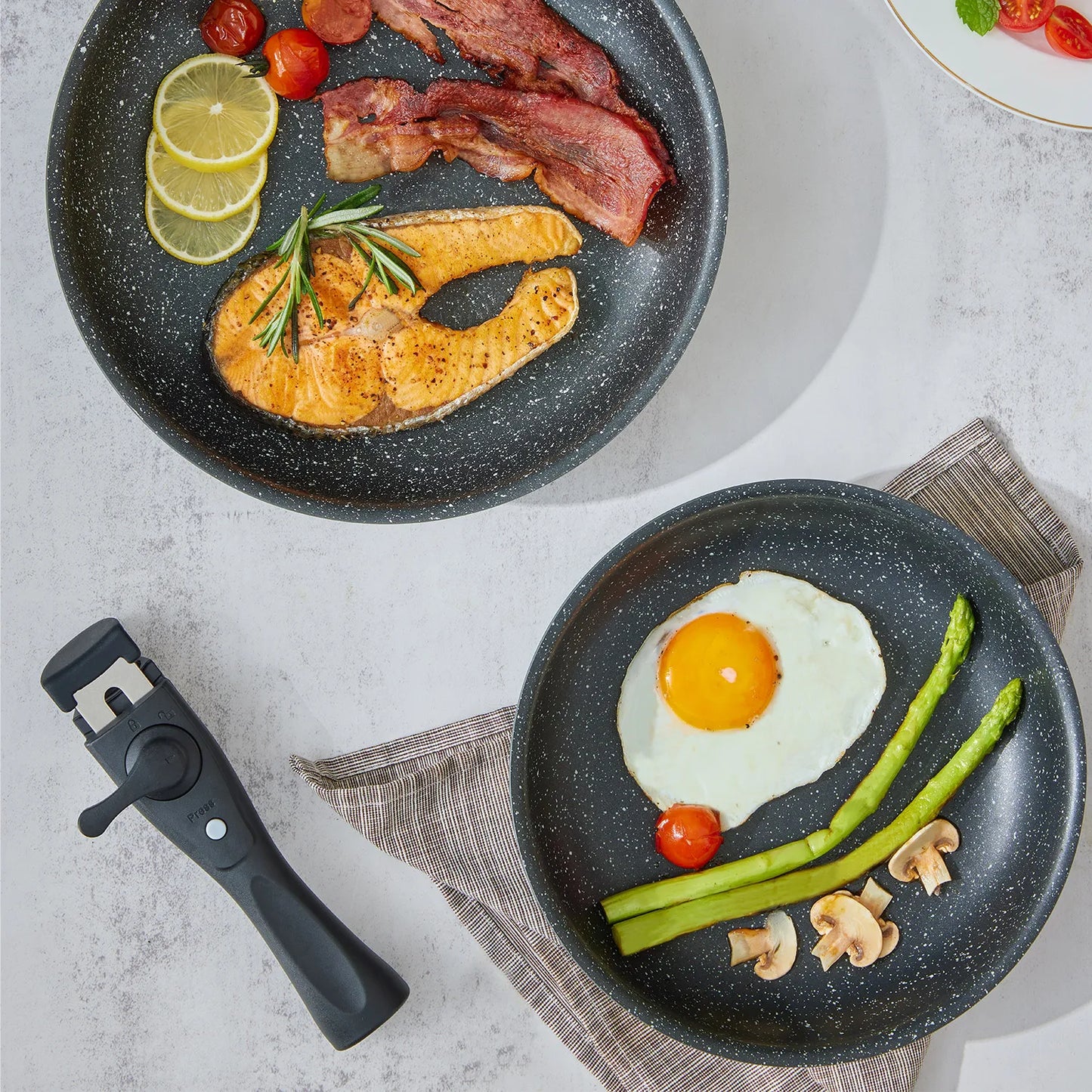 Induction Cookware Set 10 Pieces Nonstick Pots And Pans Stackable