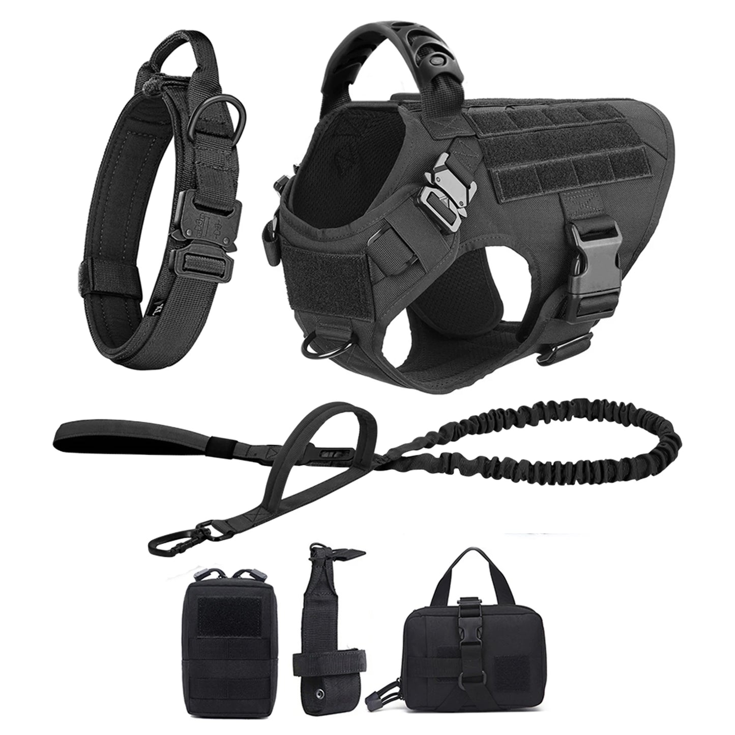 PETRAVELCN Padded Vest Harness Leash For German Shepherd Malinois