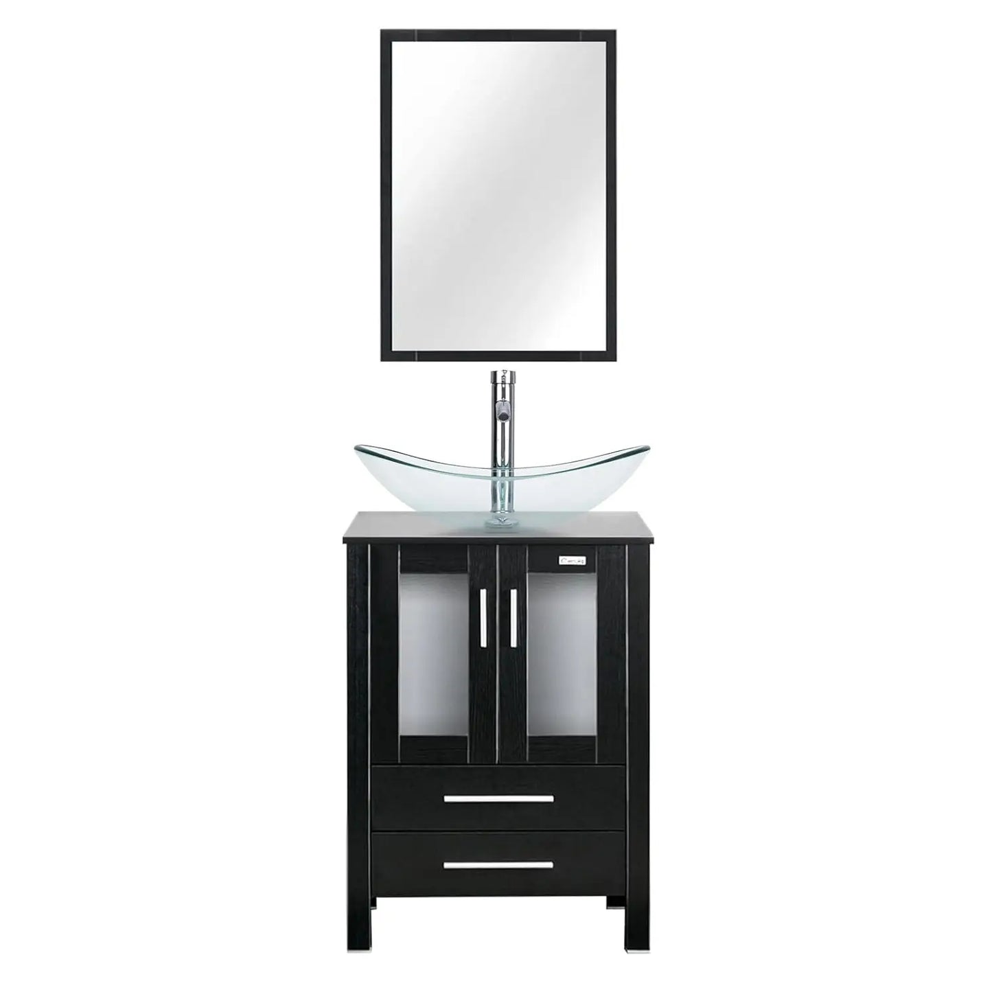 XIAOLANG Modern Bathroom Vanity With Cabinet And Glass Boat Vessel Sink