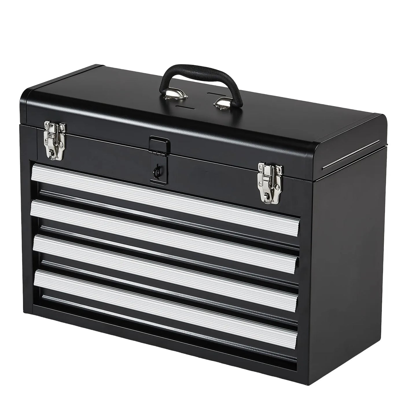 SucceBuy Metal Toolbox With 4 Locking Drawers For Workshop