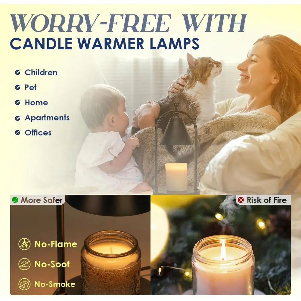 Dimmable Candle Warmer Lamp With Timer For Home Decor