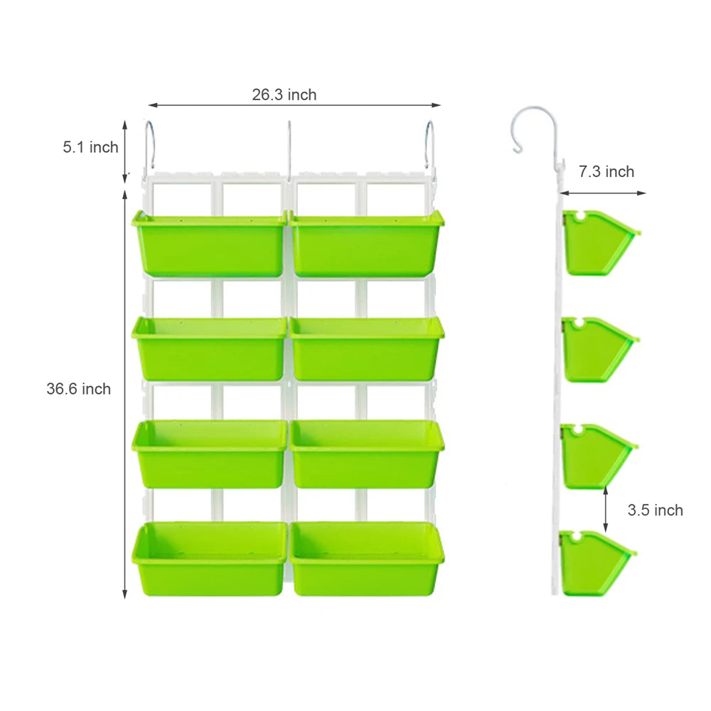 4 Tier Wall Mounted Elevated Garden Planter For Vertical Planting