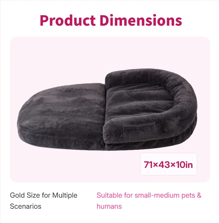 Dual-Use Pet Bed Foldable Cozy Cuddler Machine Washable for Pets