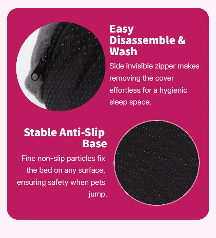 Dual-Use Pet Bed Foldable Cozy Cuddler Machine Washable for Pets