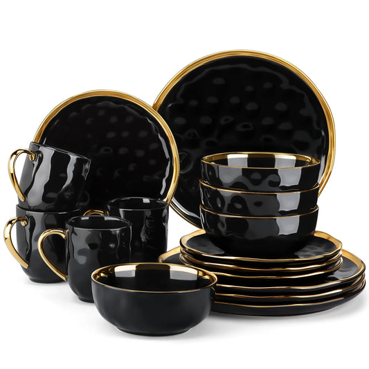 MALACASA Porcelain Dinnerware Set For Everyday Dining And Entertaining