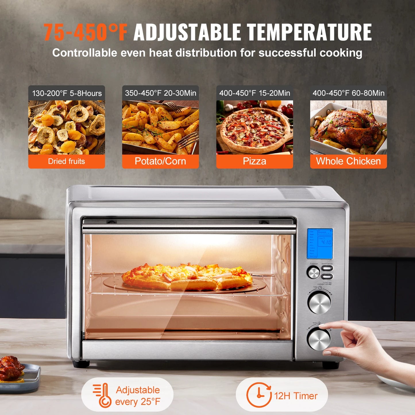 SucceBuy 13-In-1 Air Fryer Toaster Oven Convection
