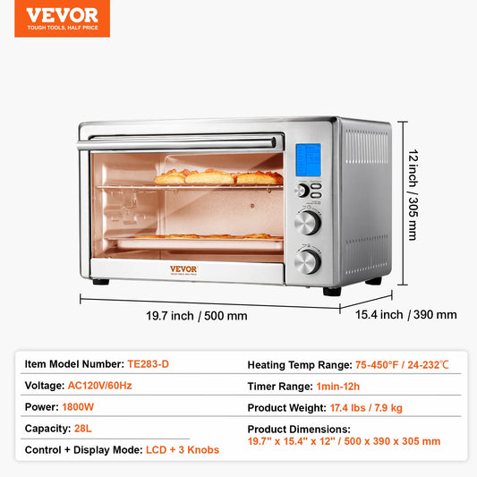 SucceBuy 13-In-1 Air Fryer Toaster Oven Convection