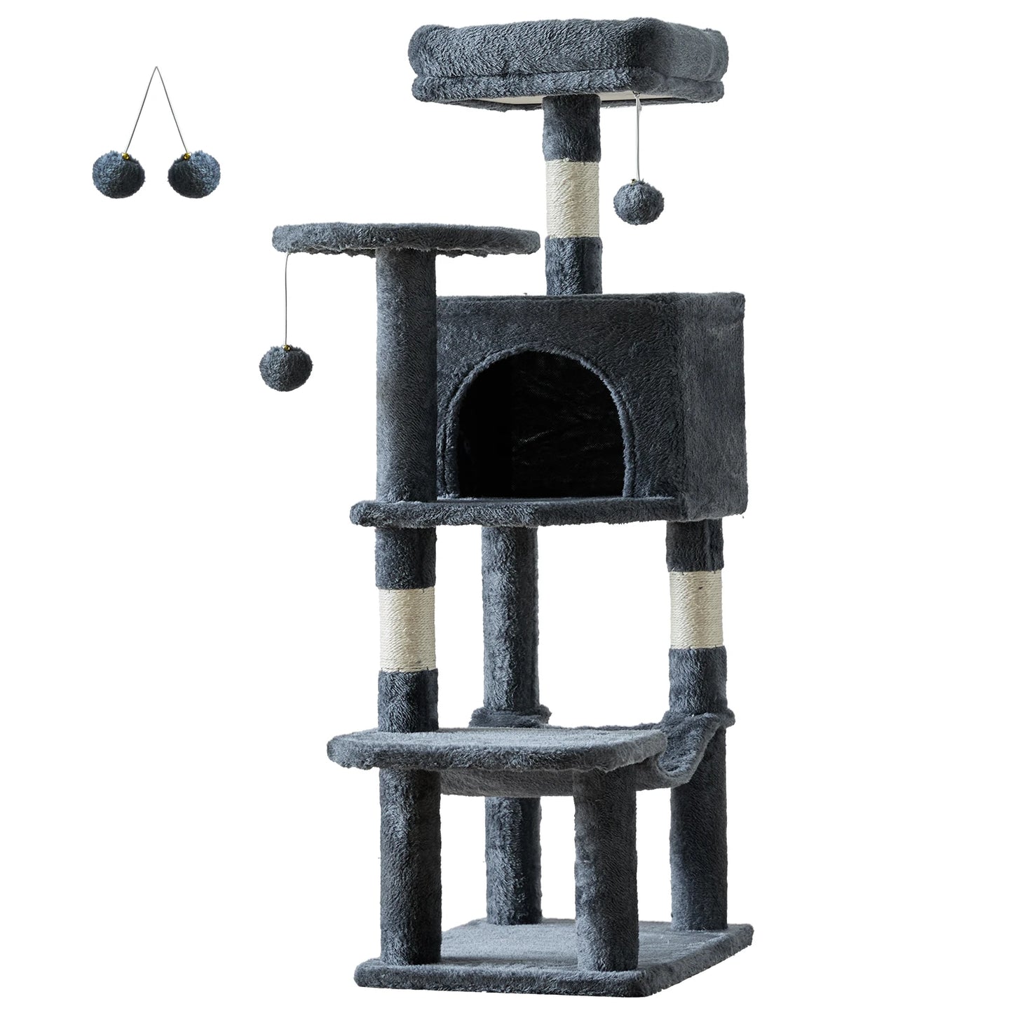 JHK Cat Tree Tall Multi Cat Climbing Tower With Sisal