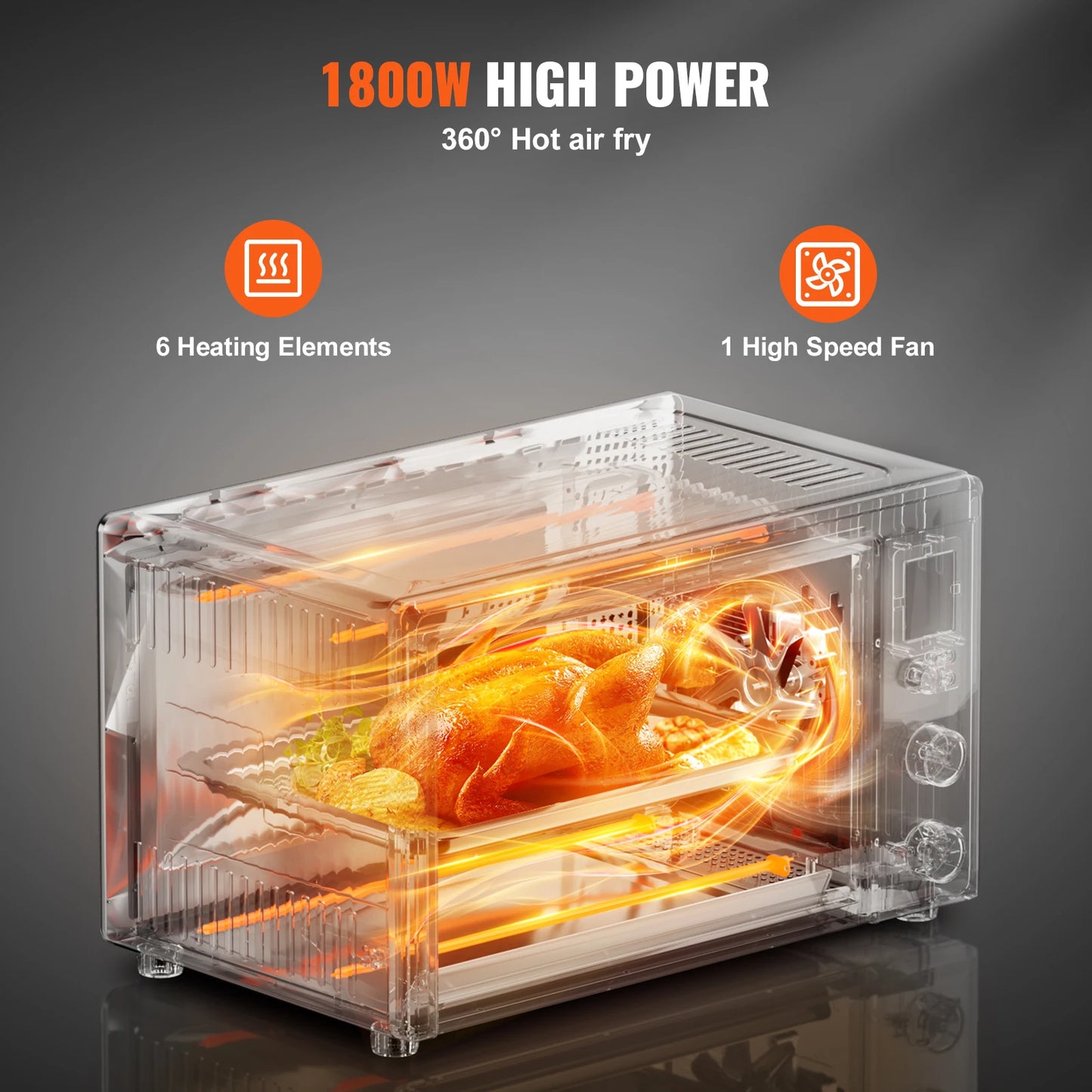 SucceBuy 13-In-1 Air Fryer Toaster Oven Convection