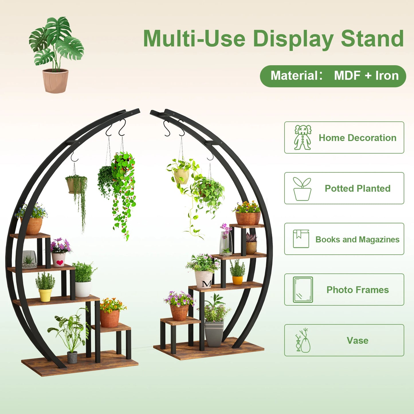 TWISTER.CK 5 Tier Flower Plant Stand Indoor Multi Shelf