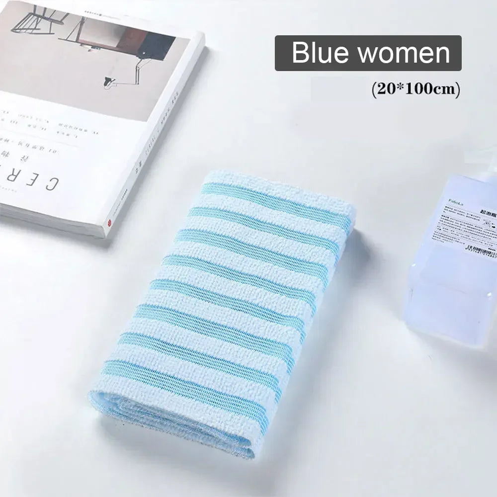 Japanese Rubbing Washcloth Back Scrubber Nylon Towel Brush Exfoliating Bath