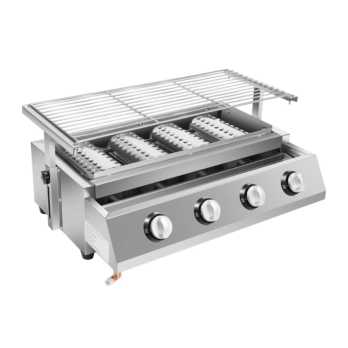 Four Burner Propane BBQ Grill Removable Smokeless Portable Outdoor Barbecue