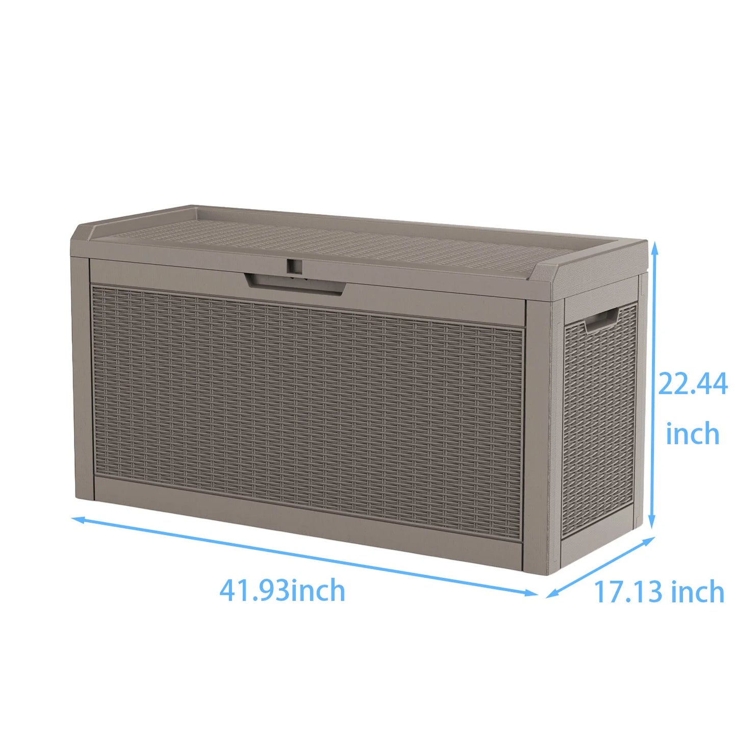 Outdoor Resin Deck Storage Box Lockable For Patio Furniture
