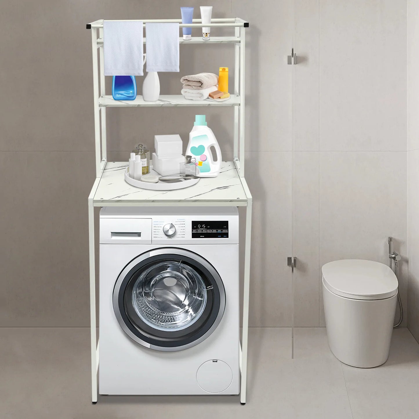 Tri-Tier Over Washer And Dryer Storage Shelf