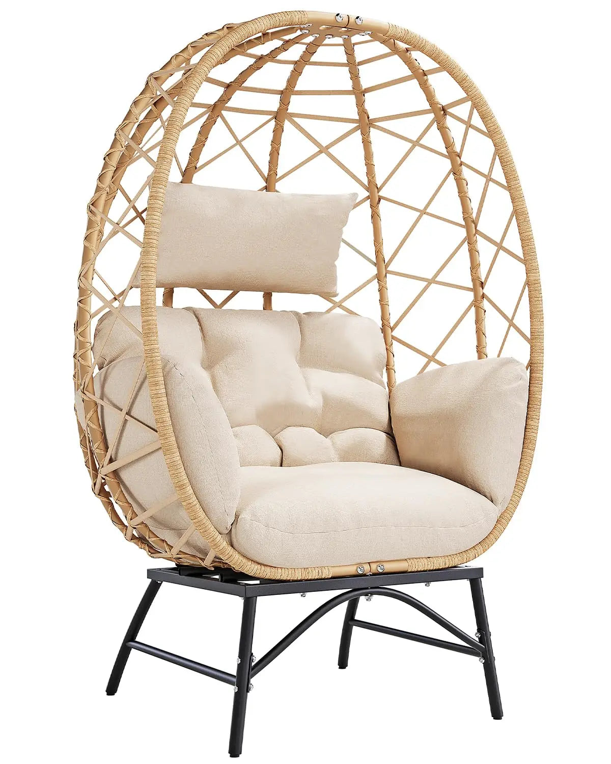 Oversized Wicker Egg Chair For Outdoor Lounge Patio
