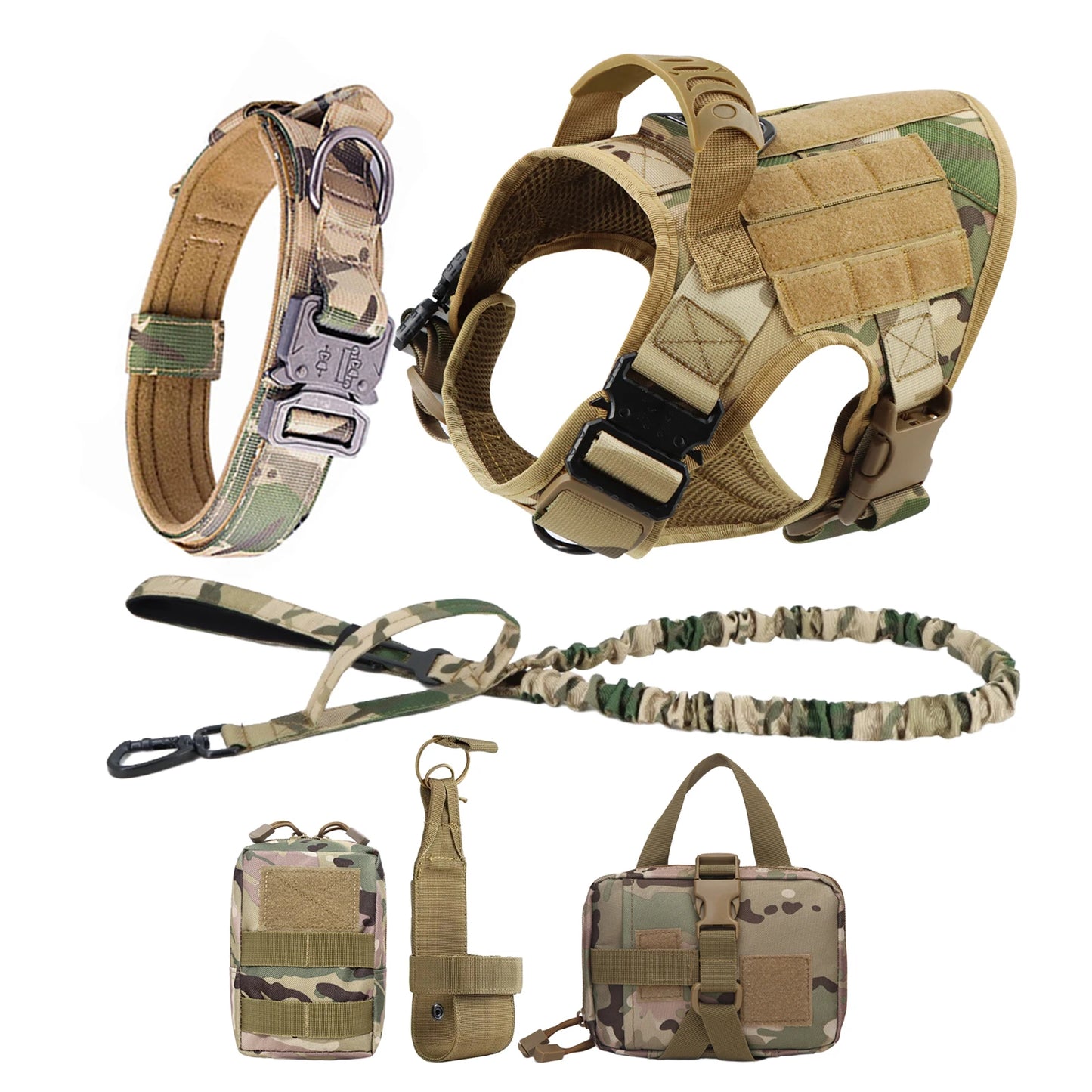 PETRAVELCN Padded Vest Harness Leash For German Shepherd Malinois