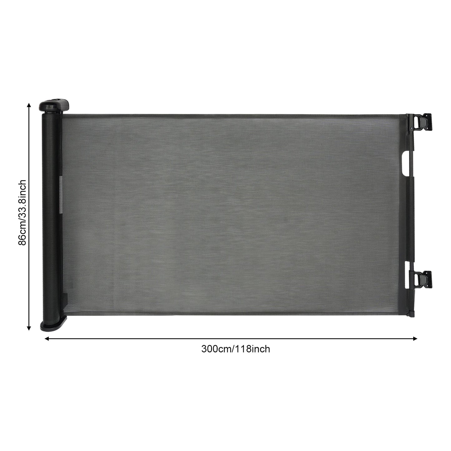 Adjustable Retractable Pet Gate for Stairs and Hallways