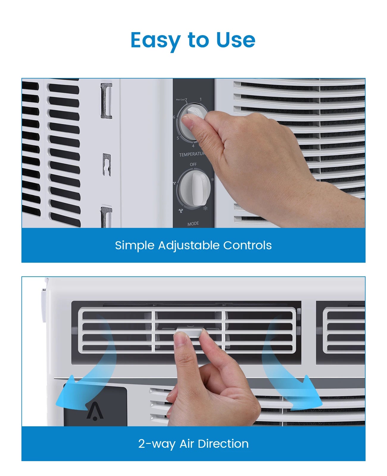 Acekool Cooling Only Window Air Conditioner For Rooms