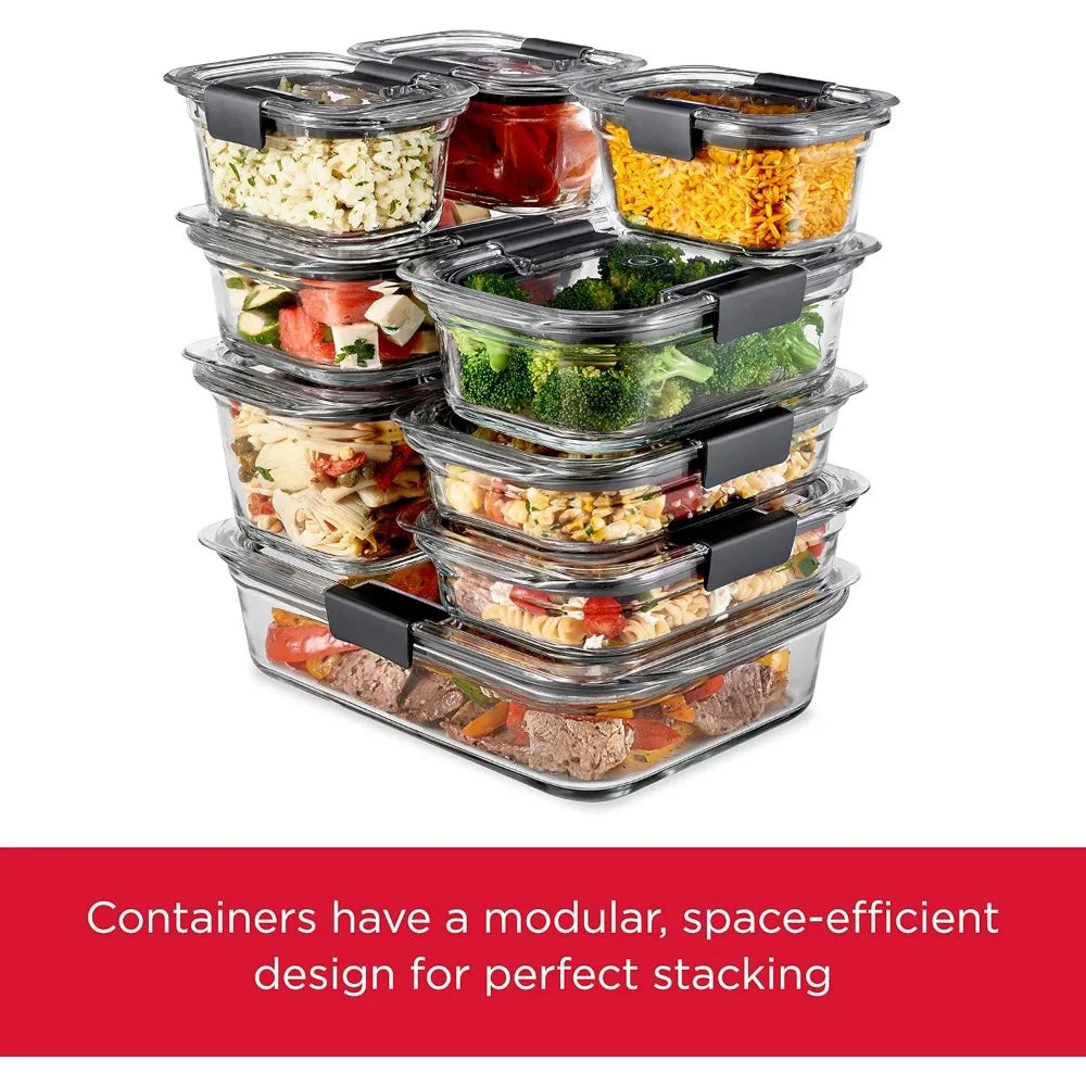 Brilliance Glass Food Storage Containers 4 Pack Leak Proof
