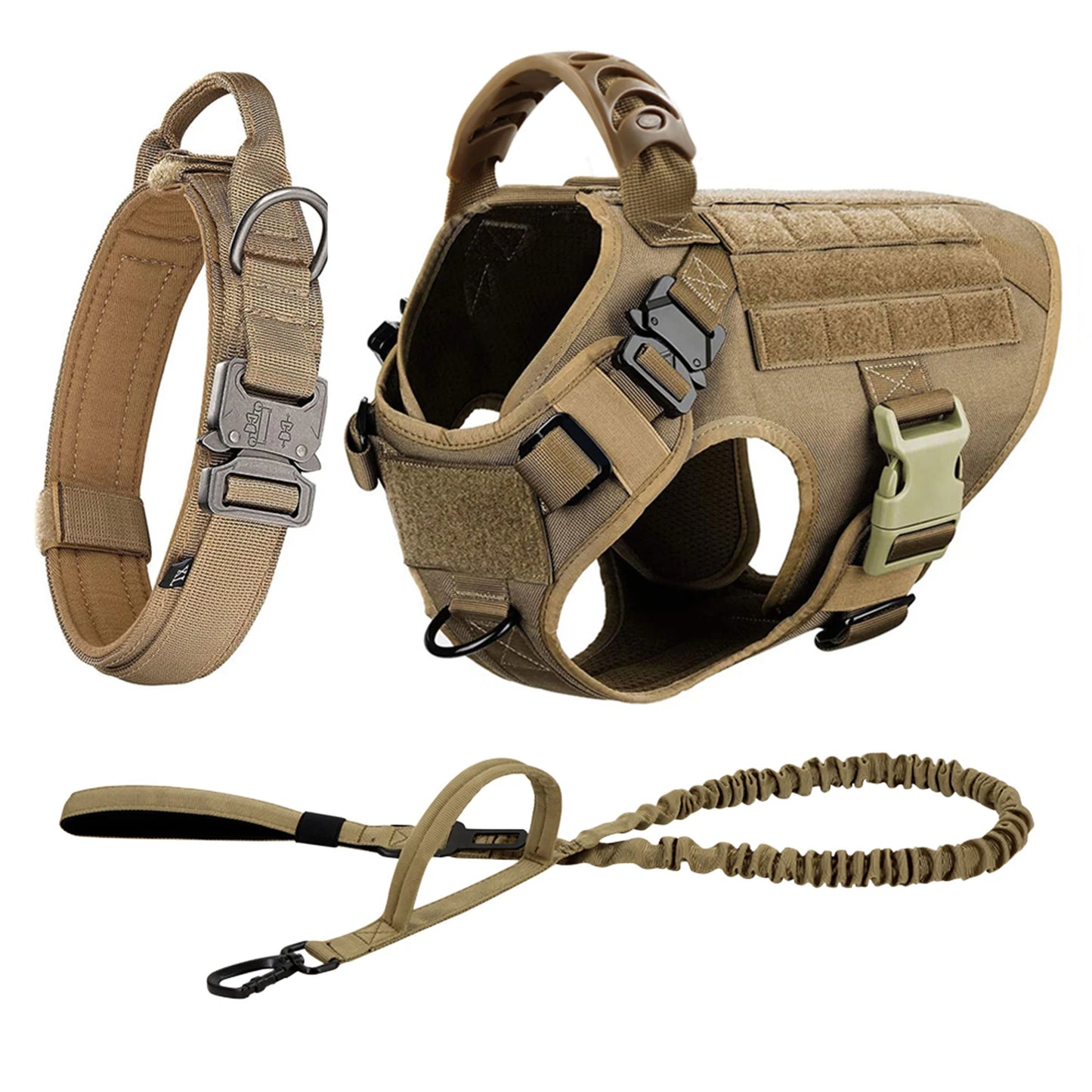 PETRAVELCN Padded Vest Harness Leash For German Shepherd Malinois