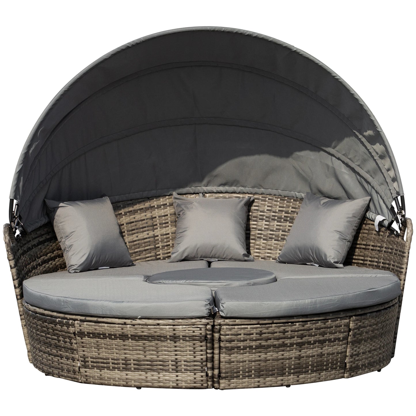 Outsunny Outdoor 4 Piece Furniture Set With Sofa And Table