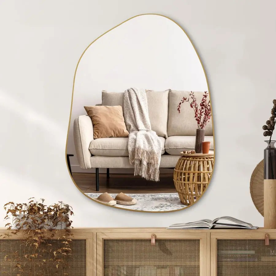 Irregular Wall Mirror Asymmetrical Modern Rooms