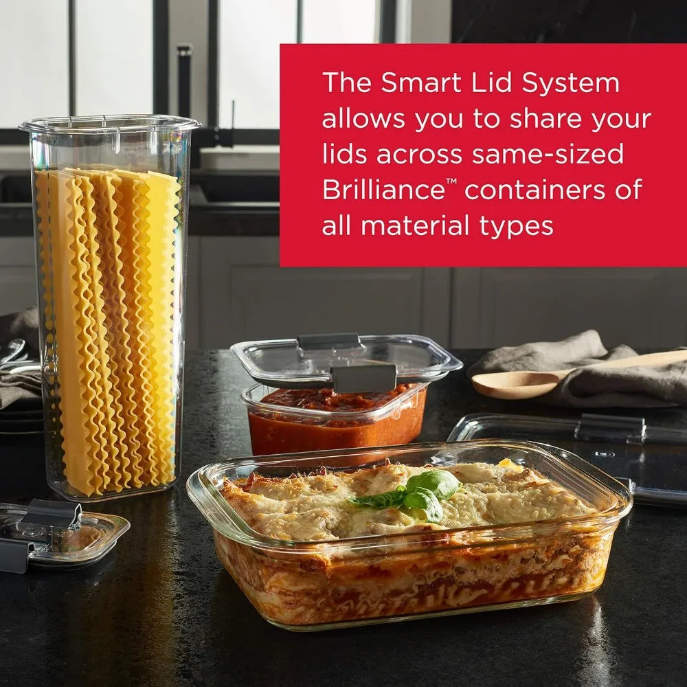 Brilliance Glass Food Storage Containers 4 Pack Leak Proof