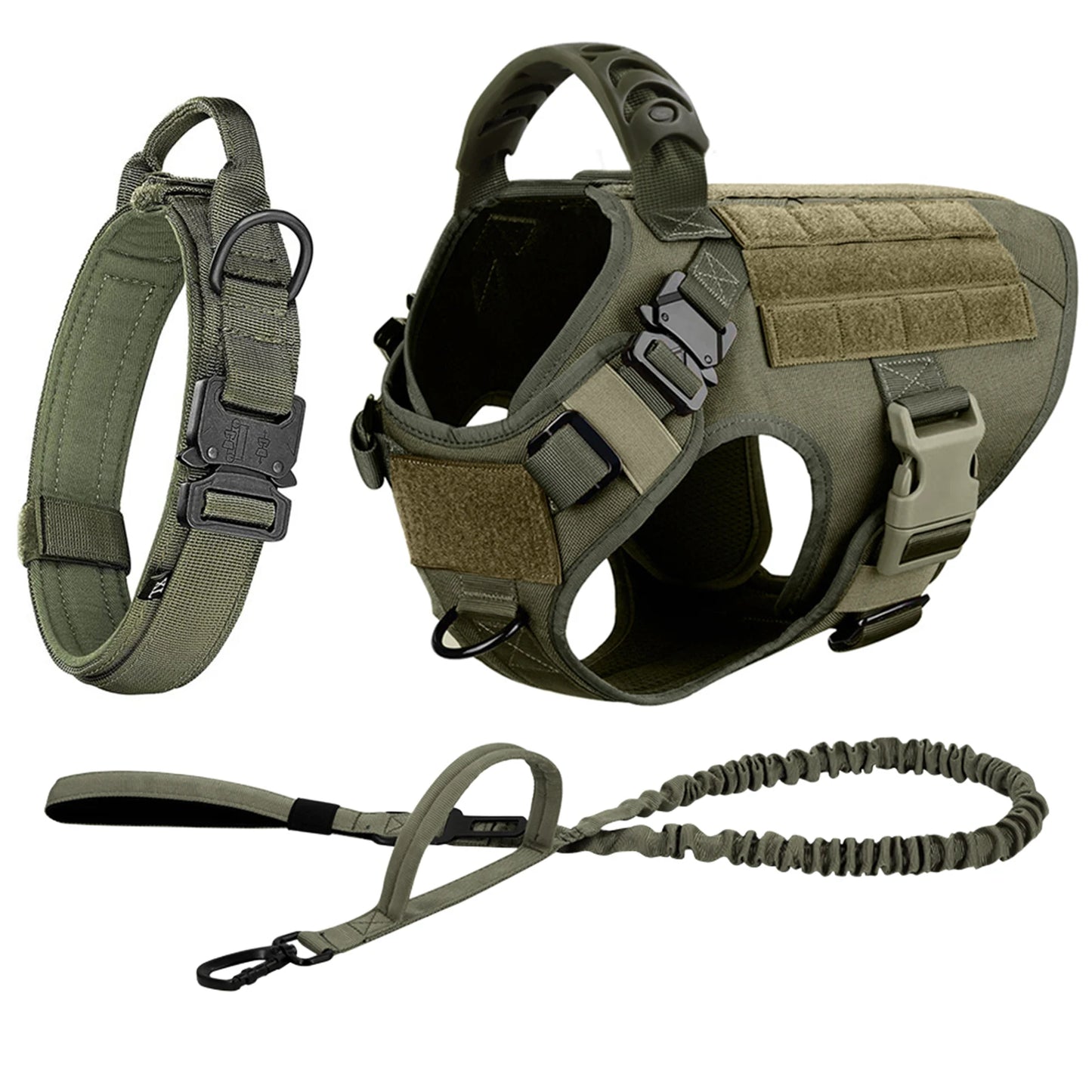 PETRAVELCN Padded Vest Harness Leash For German Shepherd Malinois