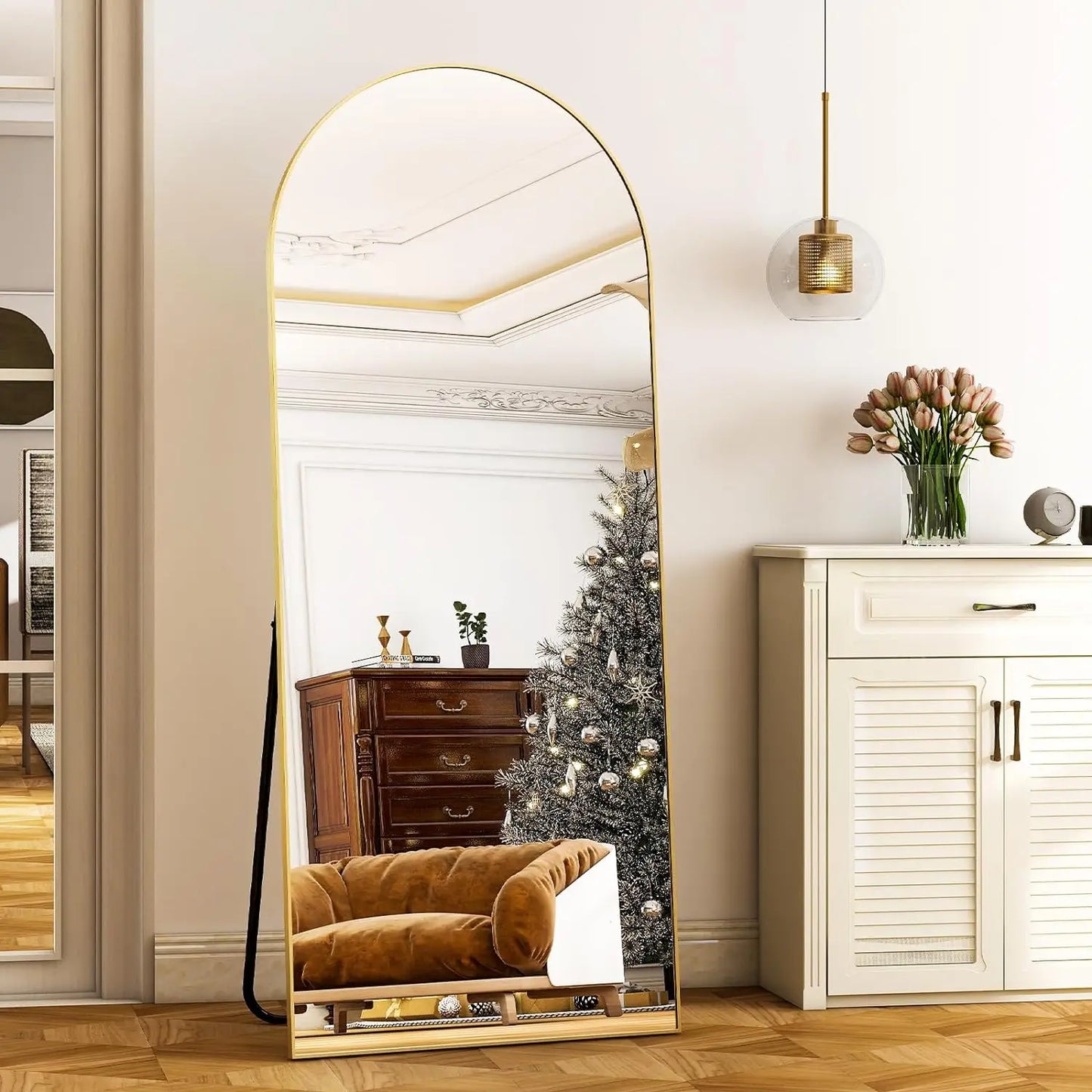 HARRITPURE Modern Mirror Aluminum Frame For Bedroom And Living Room