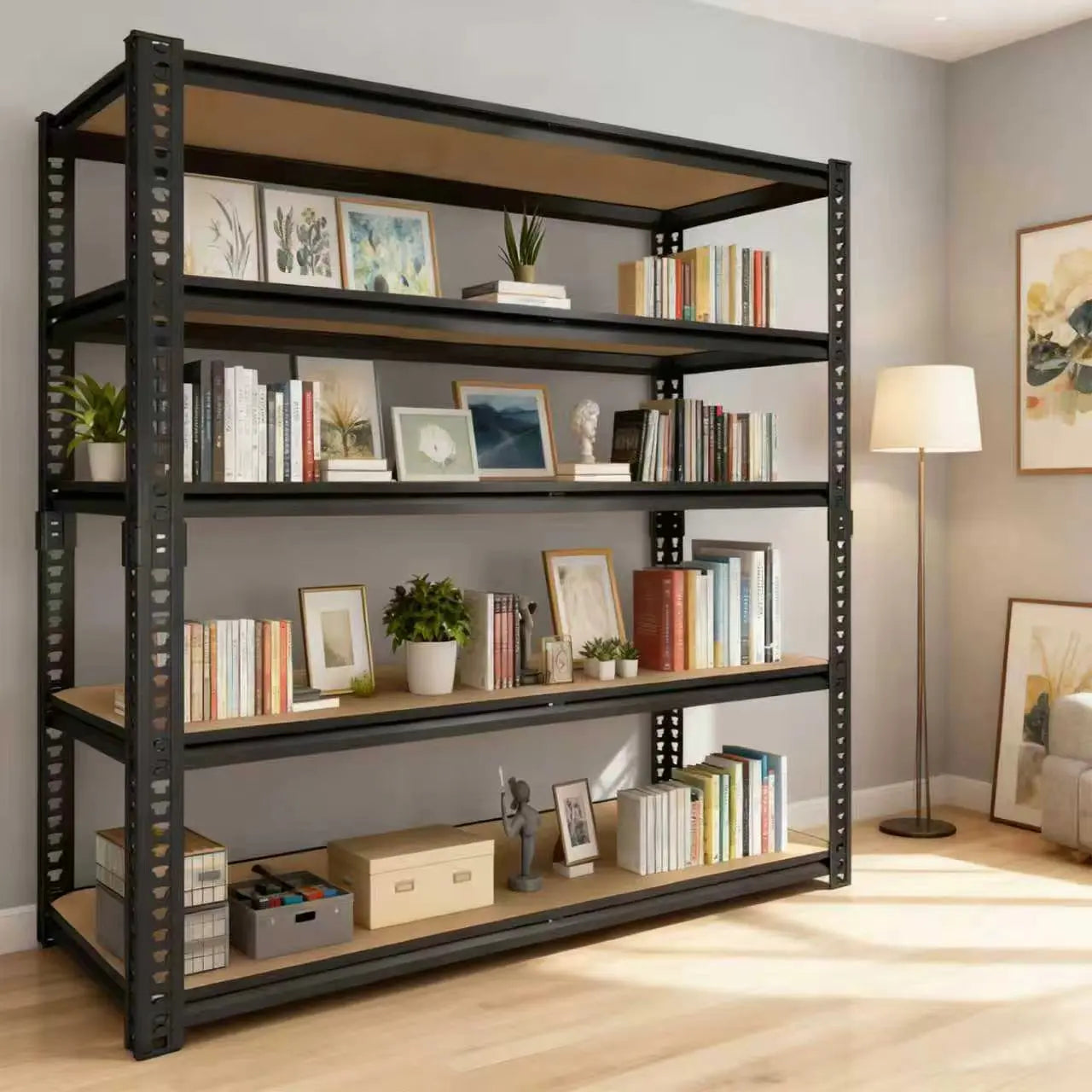 Sturdy Metal Garage Storage Racks With Tool Free Assembly