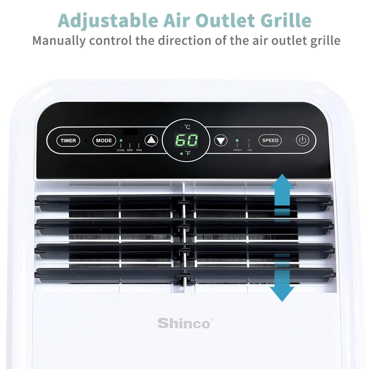 Shinco 8000 BTU Portable Air Conditioner With Built-In Dehumidifier