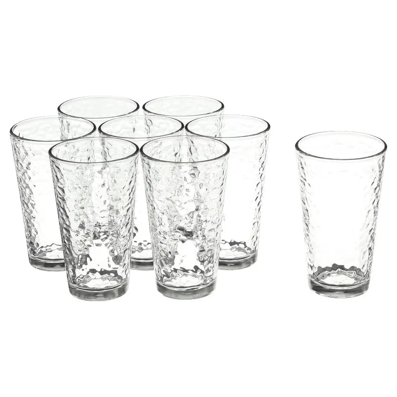 Vintage Frost Glass Drinkware Set Eight Piece for Entertaining