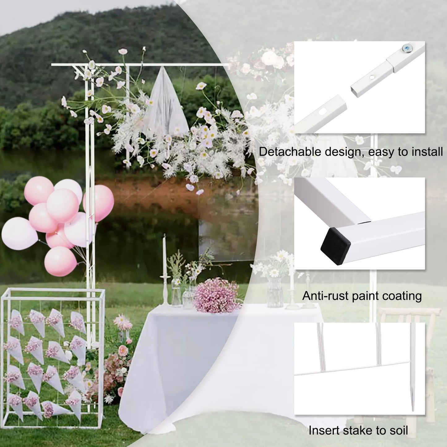 Iron Garden Arch Trellis For Outdoor Weddings And Pergolas