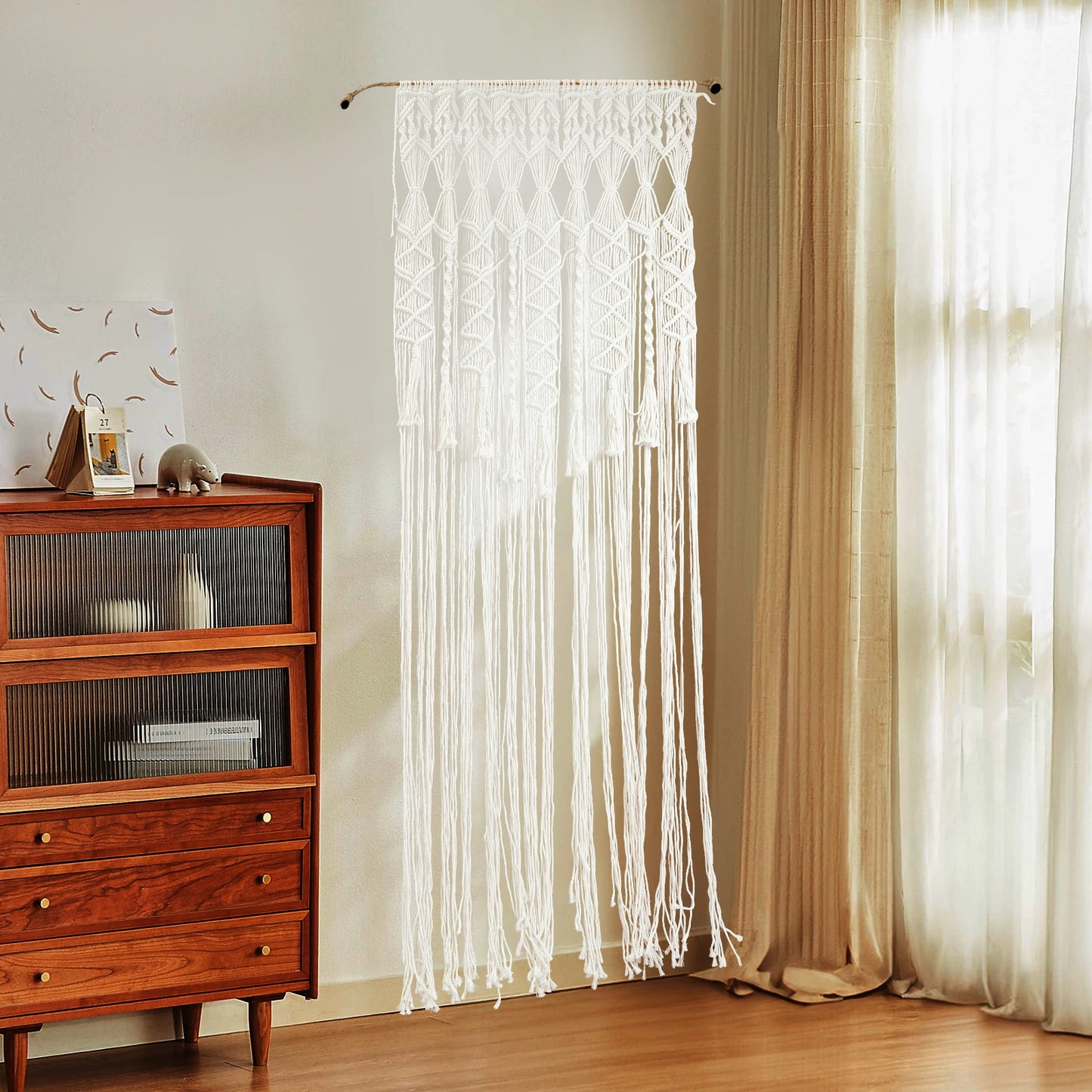 Macrame Wall Hanging Tapestry Boho Chic Handwoven Decor