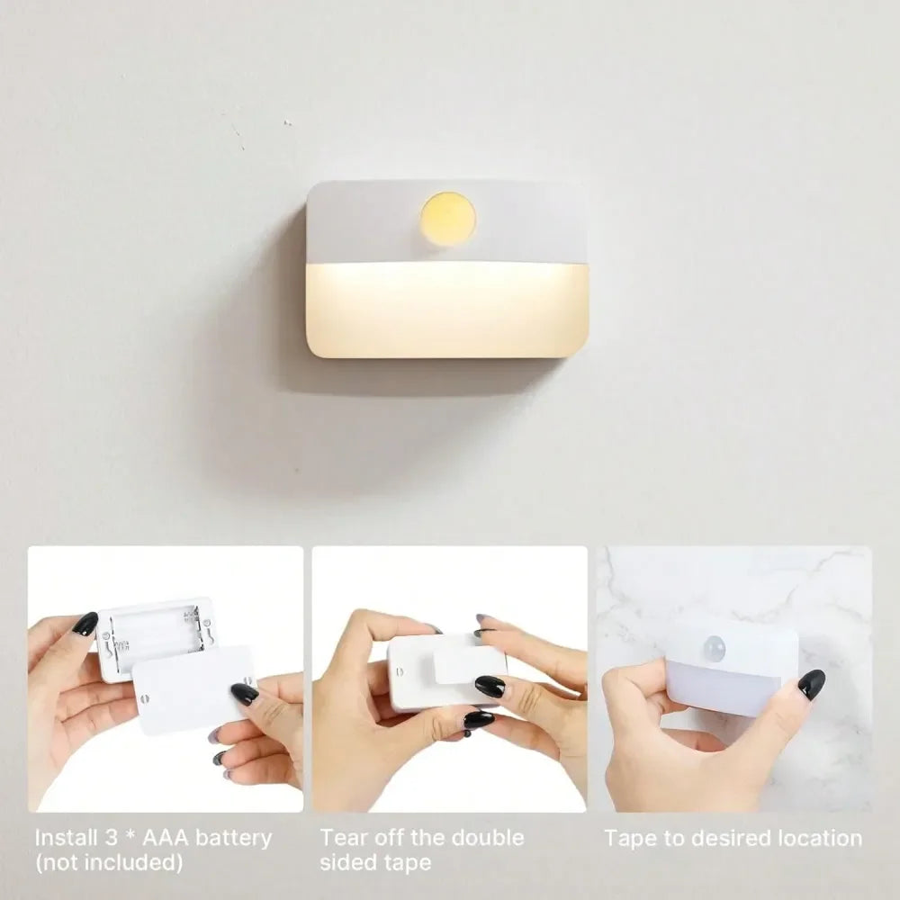 XMSJ Motion Sensor Stair Light Pack Wireless Stick On
