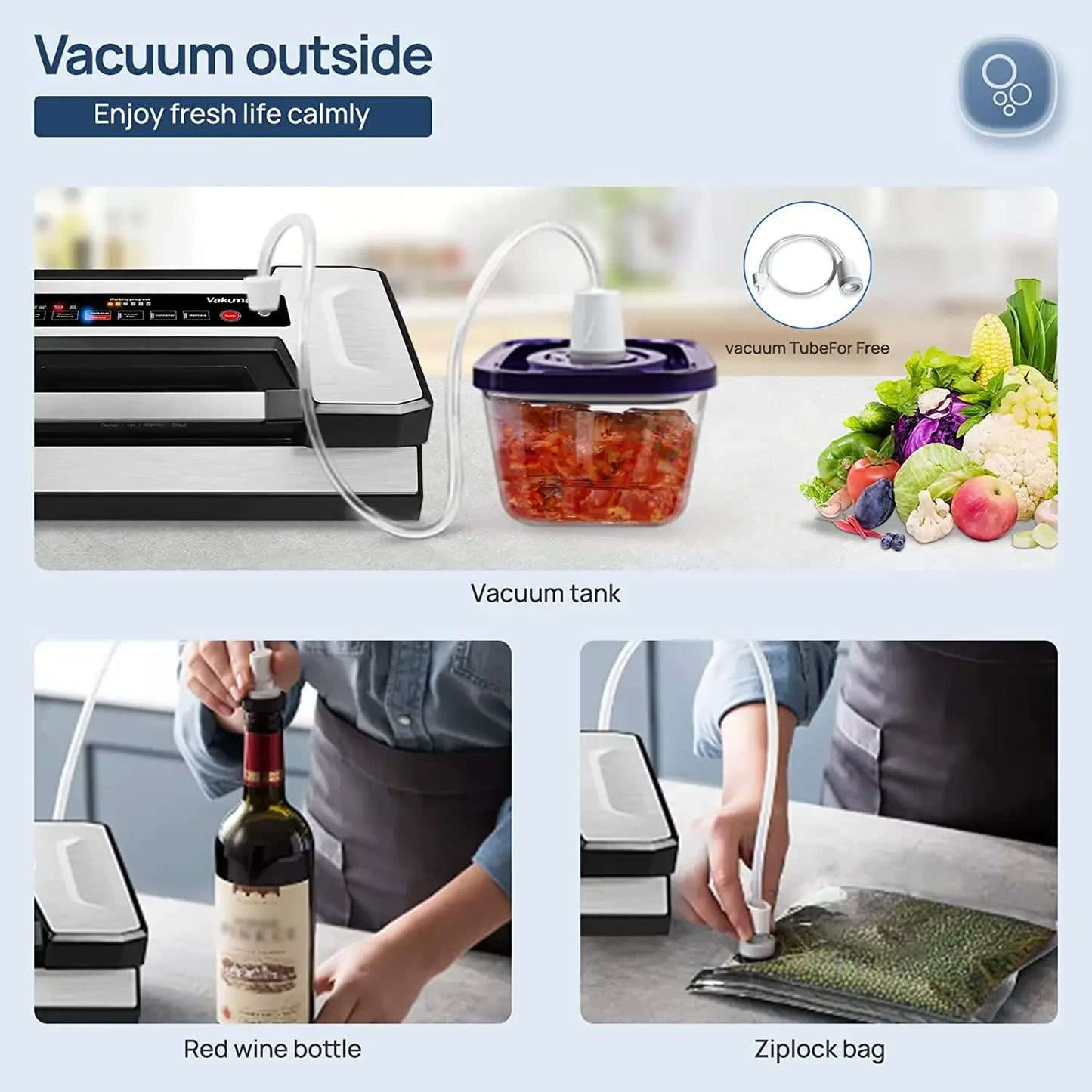 Vakumar VH5186 Vacuum Sealer Machine For Kitchen And Commercial Use