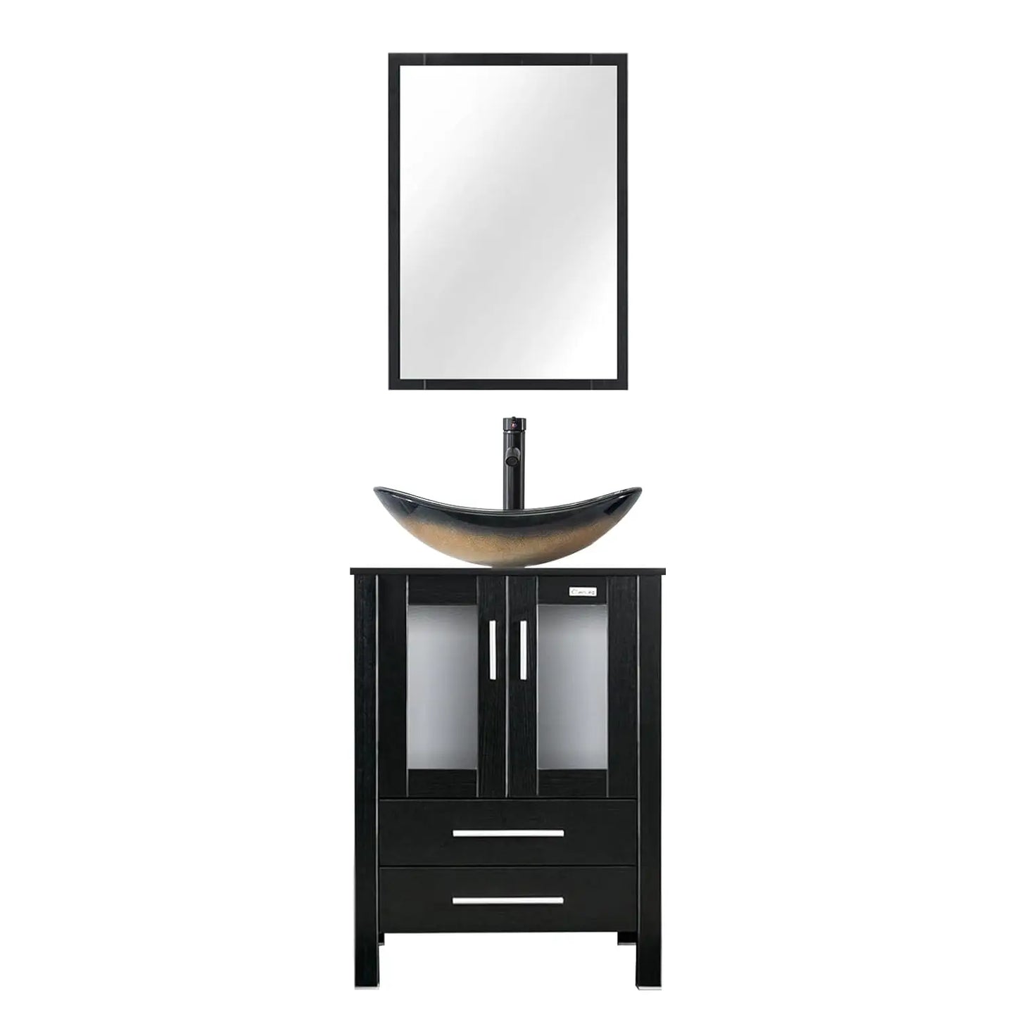 XIAOLANG Modern Bathroom Vanity With Cabinet And Glass Boat Vessel Sink