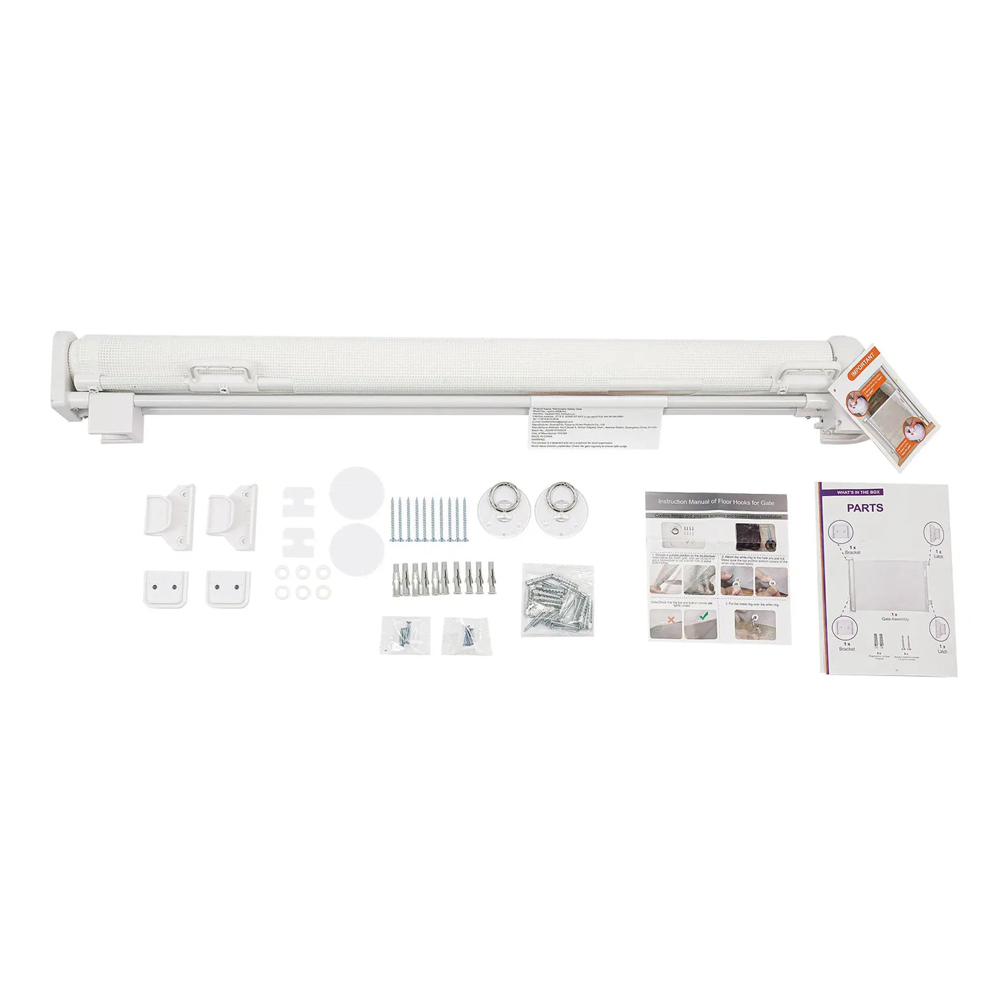 Adjustable Retractable Pet Gate for Stairs and Hallways