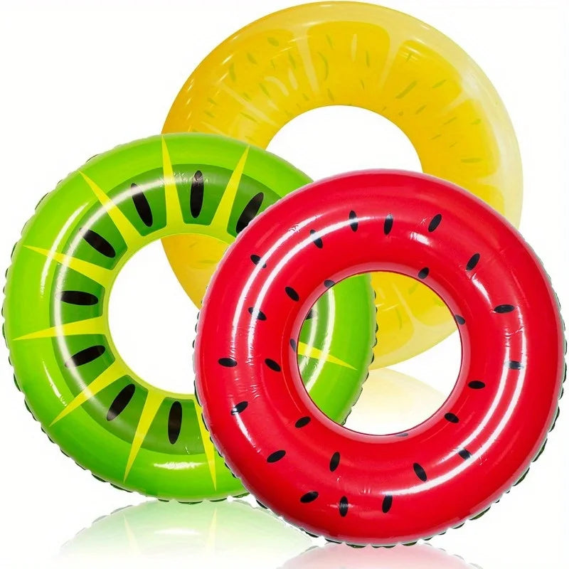 Joyfy Inflatable Fruit Ring Set For Pool Three Pack