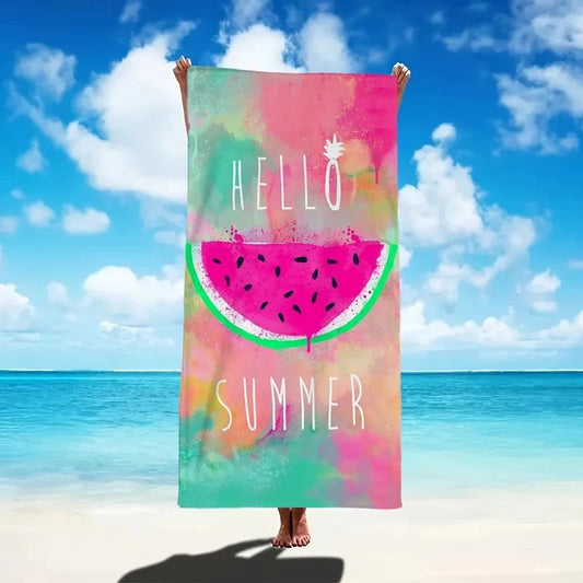 Watermelon Pattern Microfiber Beach Towel Quick Dry for Travel