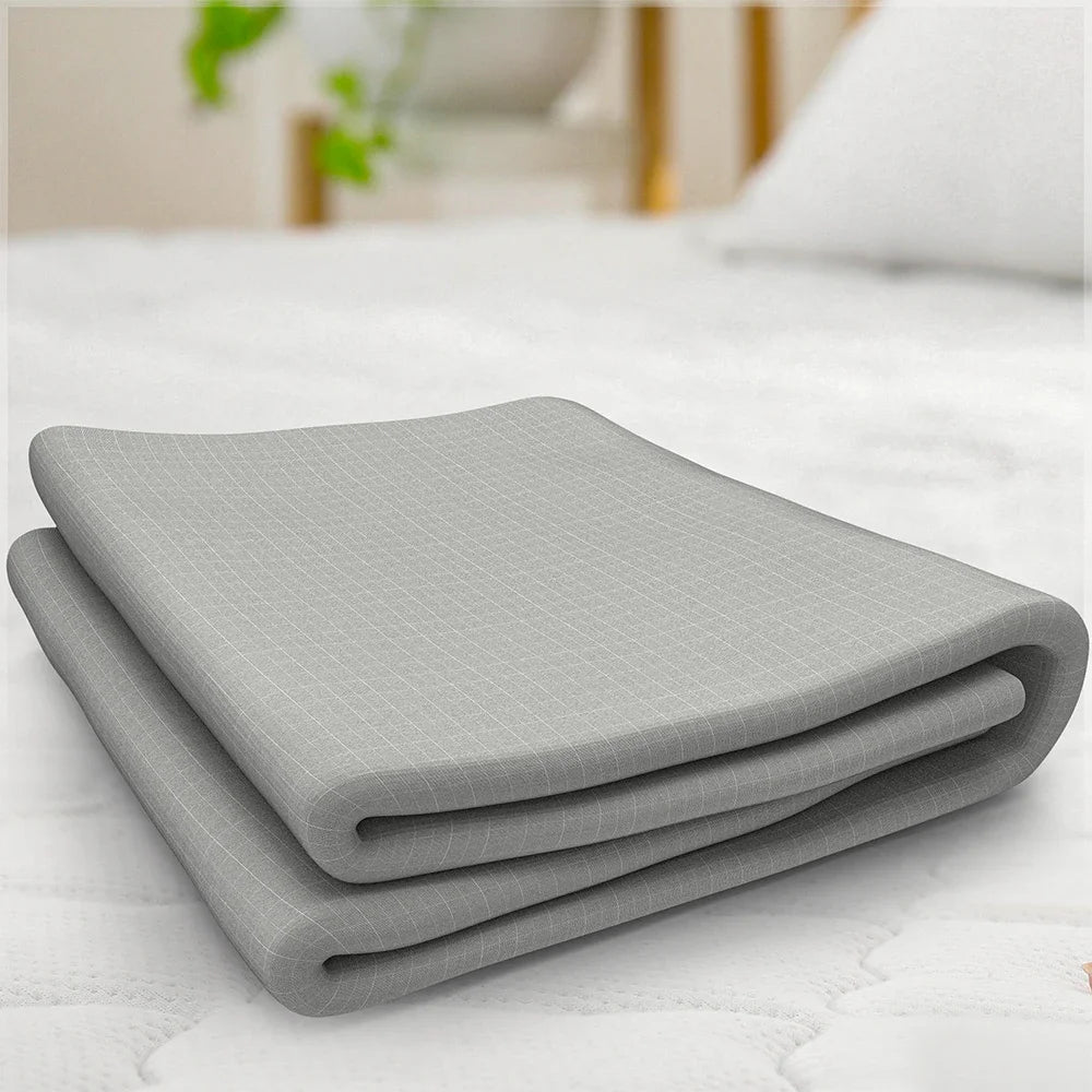 NONECN Astarexin Organic Cotton Earthing Fitted Sheet With Conductive Silver