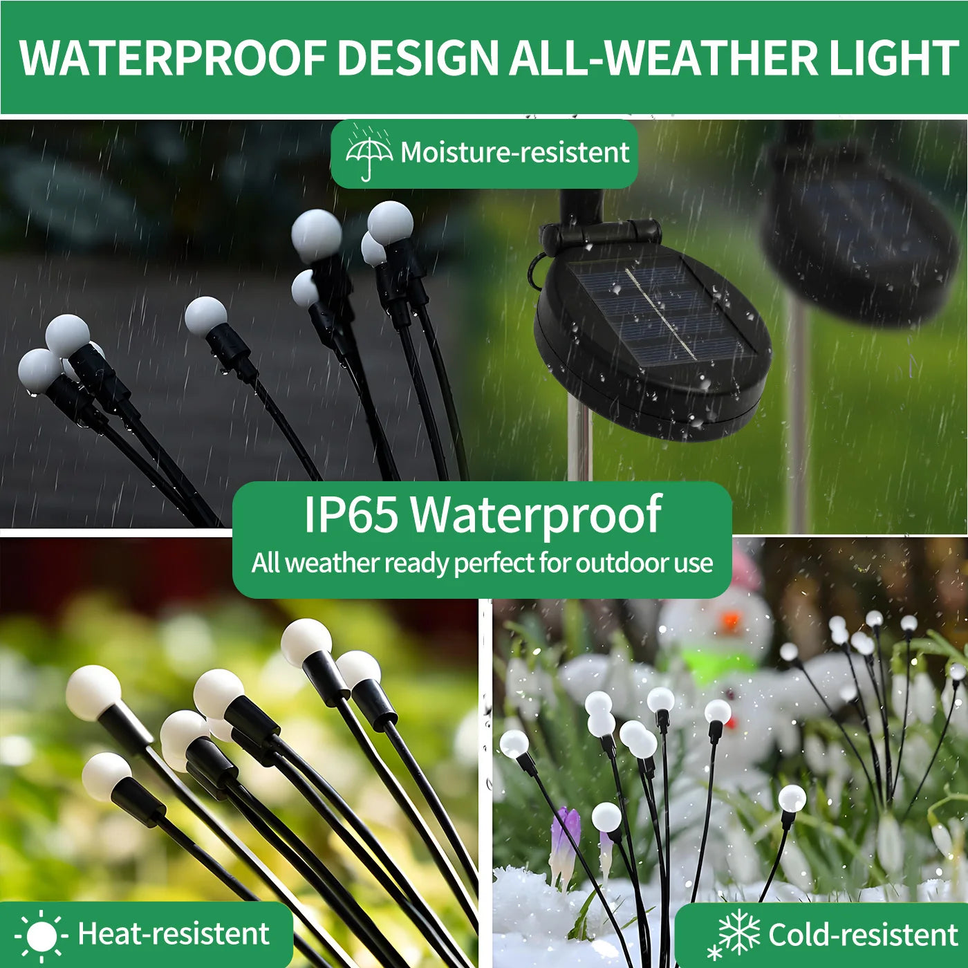 Solar Firefly LED Garden Lights Waterproof Outdoor Decor