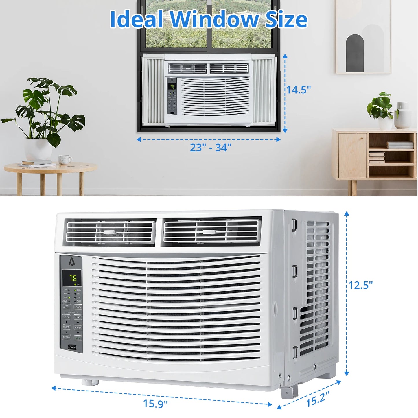 Acekool Window AC With Remote Control Eco Energy Efficient
