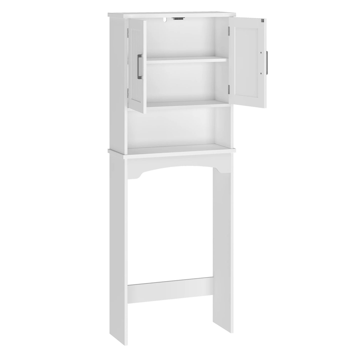 HiMISS Anti Tip Over Toilet Storage Cabinet With Double Doors